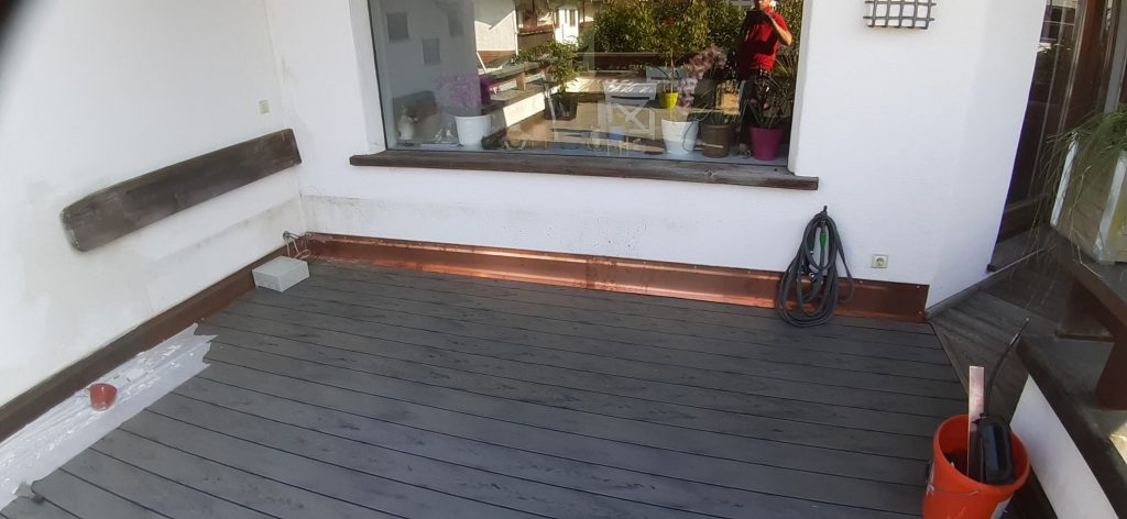 Spengler Schutzblech für Terrasse